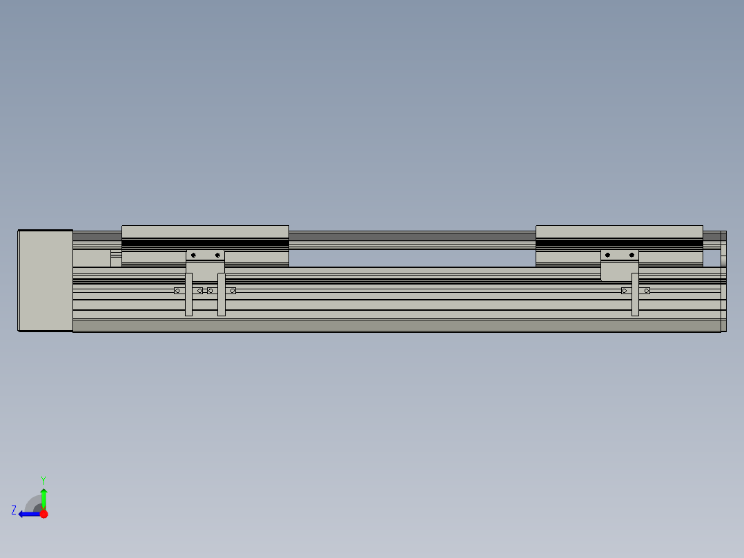 直线模组LHA170-S350-R设计图纸右视图