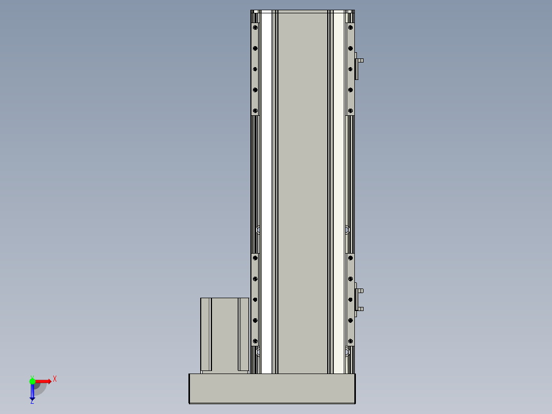 直线模组LHA170-S350-R设计图纸俯视图