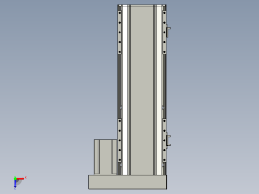 直线模组LHA170-S350-R设计图纸俯视缩略图
