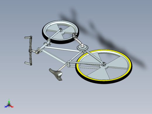 原创自行车三维proe模型=538465=25
