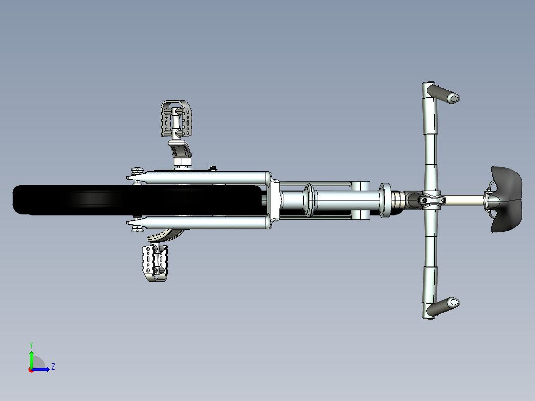 原创自行车三维proe模型=538465=25左视图