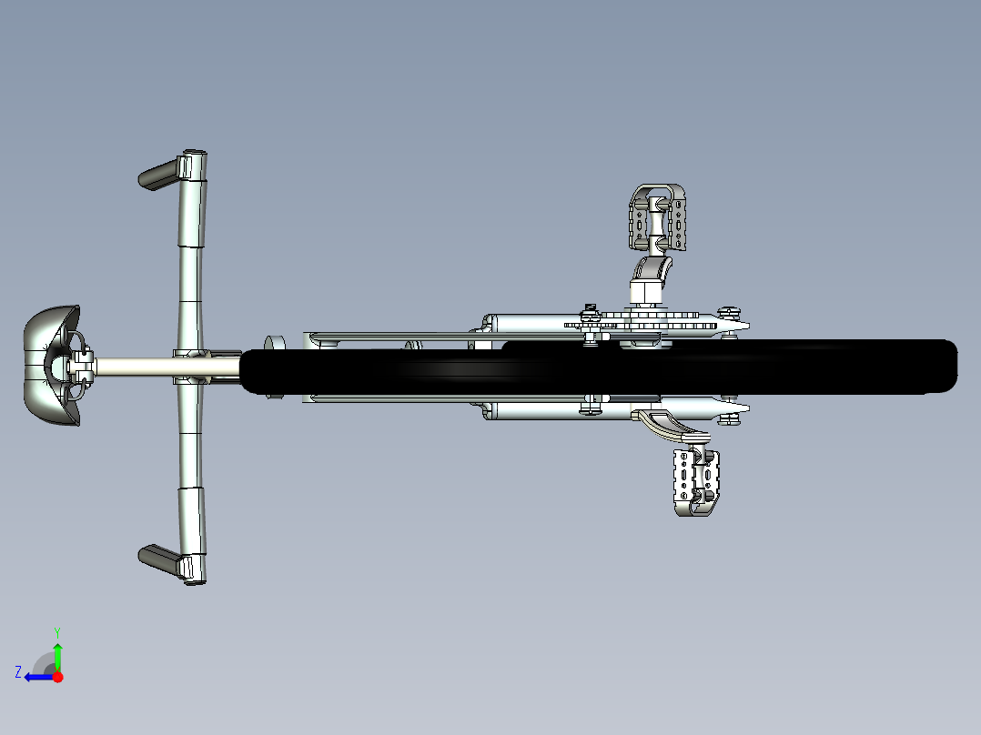原创自行车三维proe模型=538465=25右视图