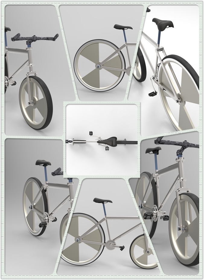 原创自行车三维proe模型=538465=25