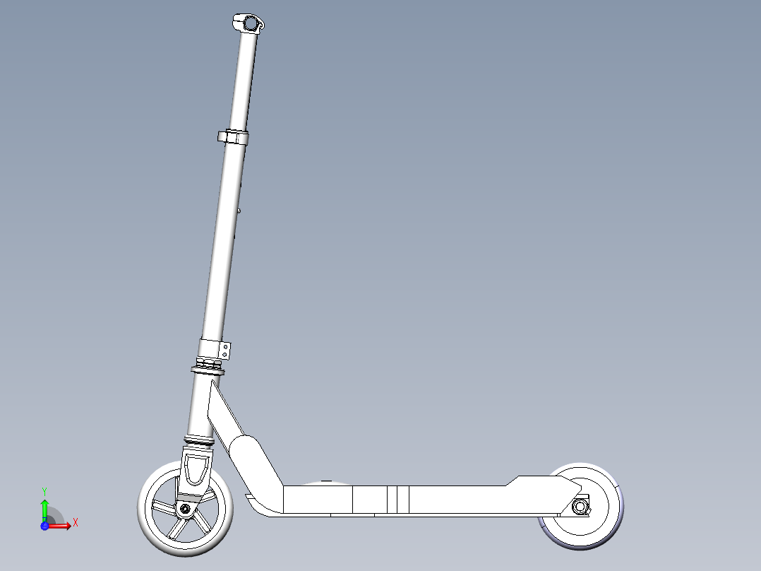 儿童电动滑板车前视图