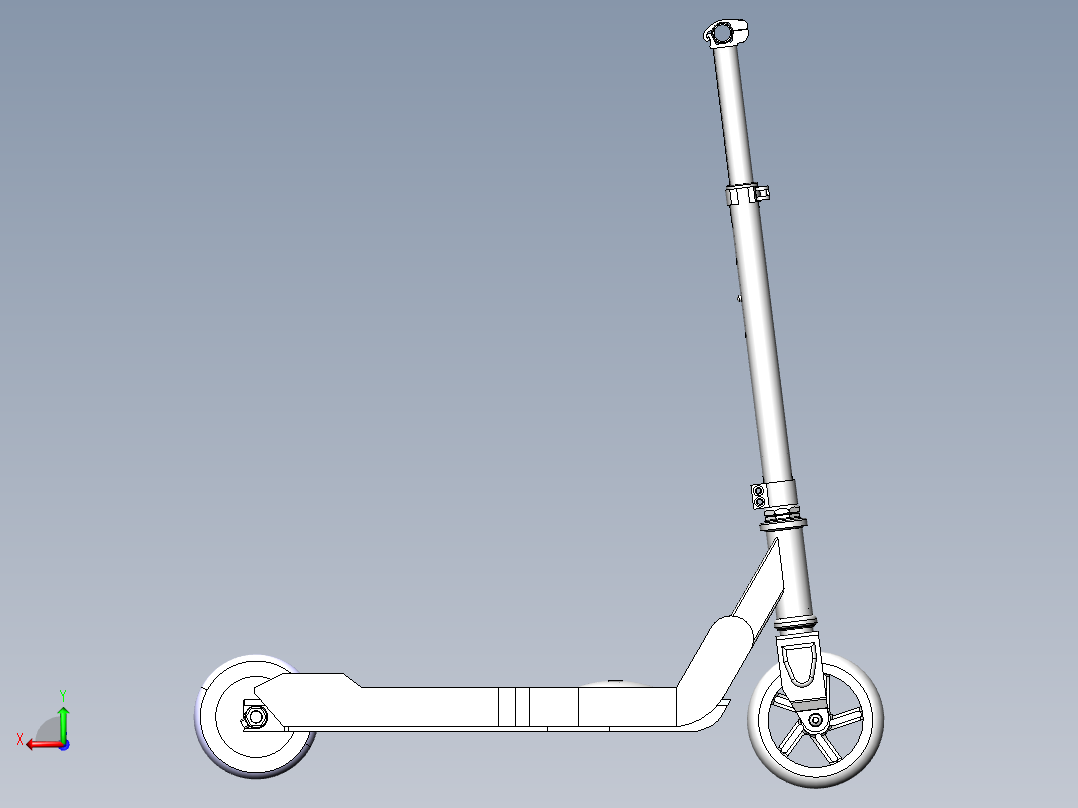 儿童电动滑板车后视图