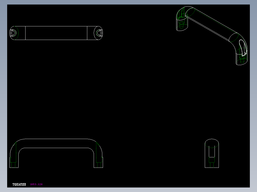 取手(鋁合金)1053-2D多系列多零件图纸模型