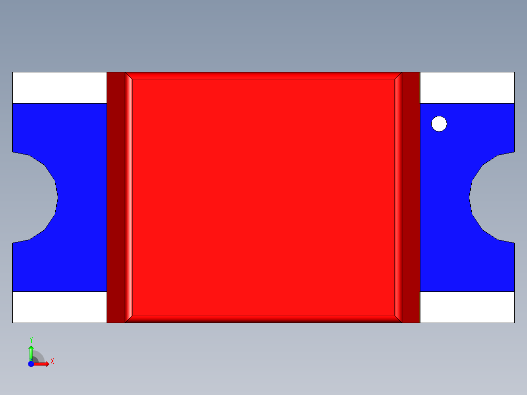 表面贴装芯片LED 3.2x1.6mm毫米前视图