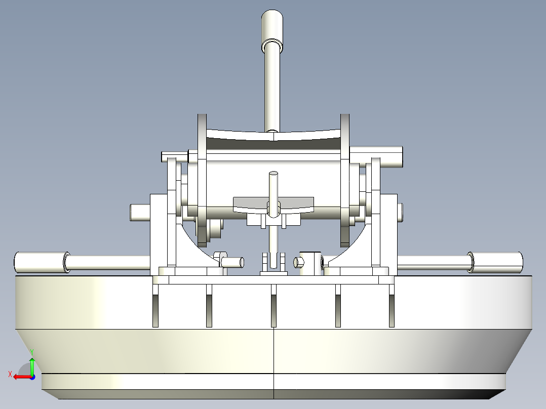 储罐盖子密封结构后视图