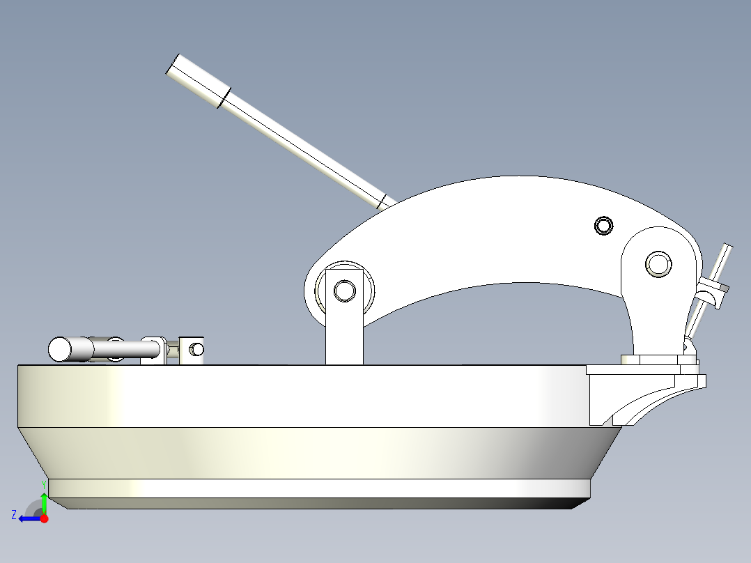 储罐盖子密封结构右视图