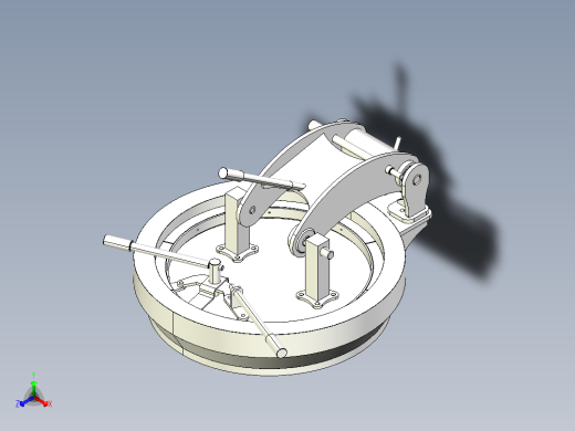 储罐盖子密封结构正等轴测缩略图