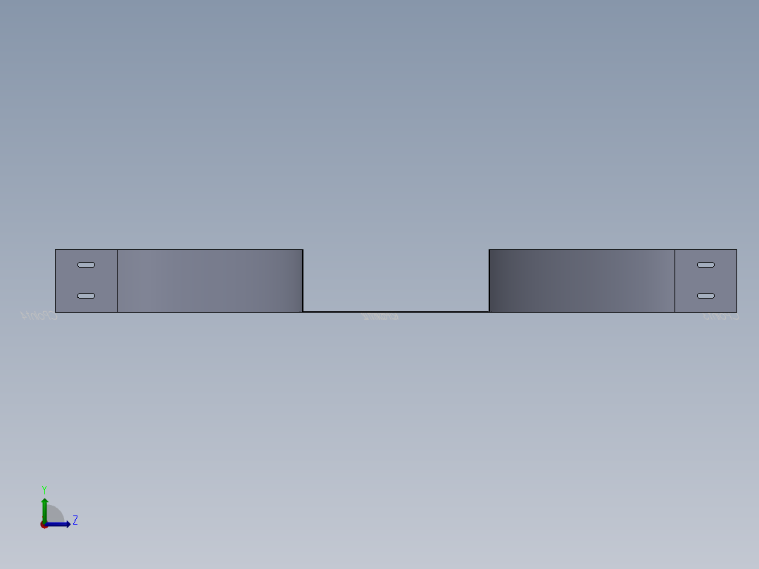 cable tray cross左视图