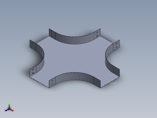 cable tray cross正等轴测缩略图