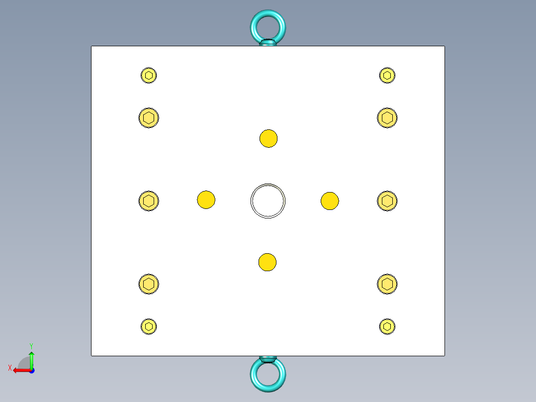 UG铸造模具后视图