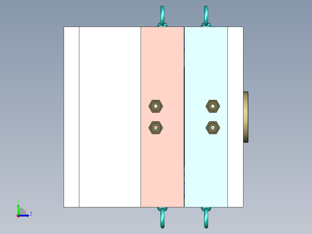 UG铸造模具左视图