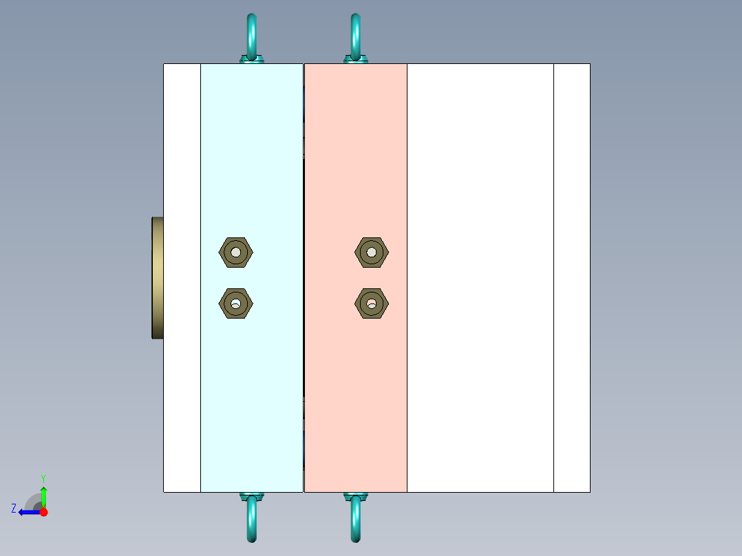 UG铸造模具右视图
