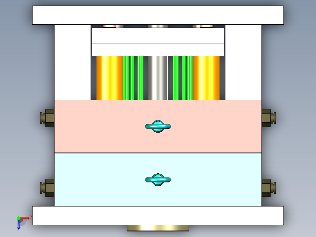 UG铸造模具俯视图