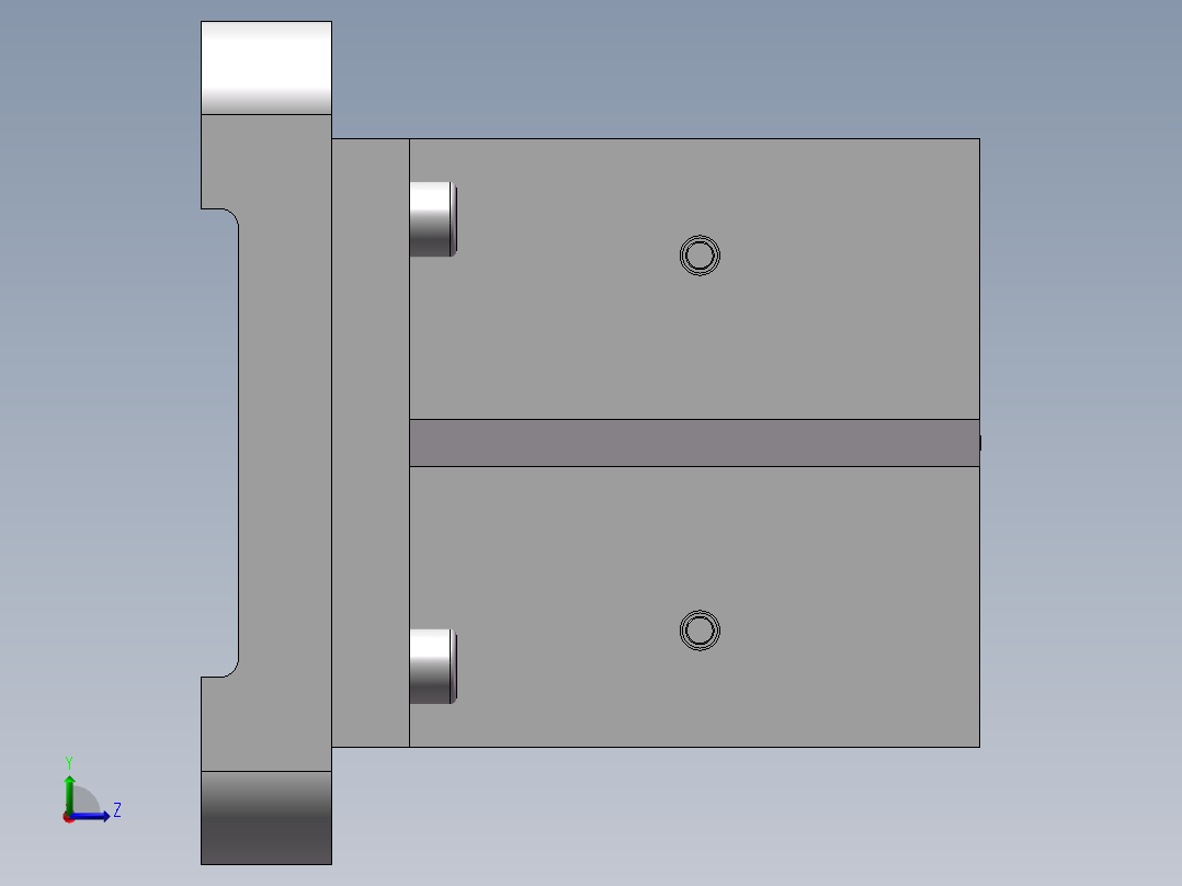 CA1340自动车床杠杆三加工工艺及铣8mm槽夹具设计【含三SolidWorks】左视图