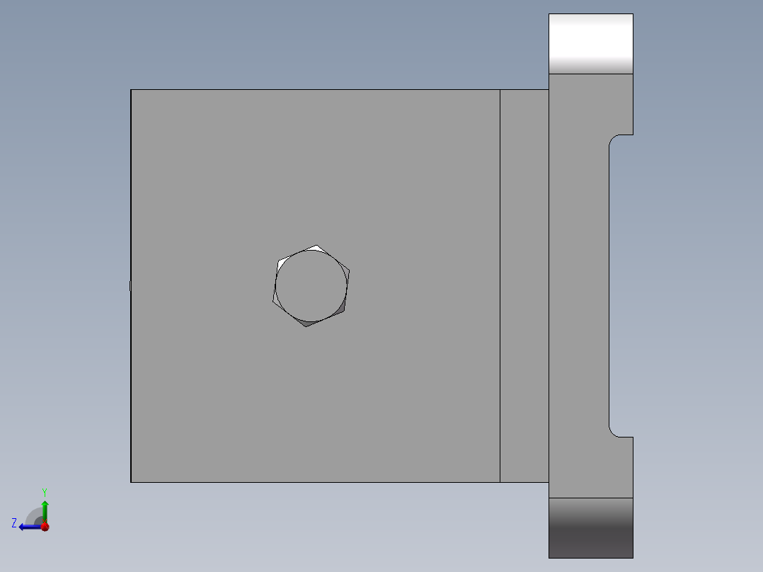 CA1340自动车床杠杆三加工工艺及铣8mm槽夹具设计【含三SolidWorks】右视图