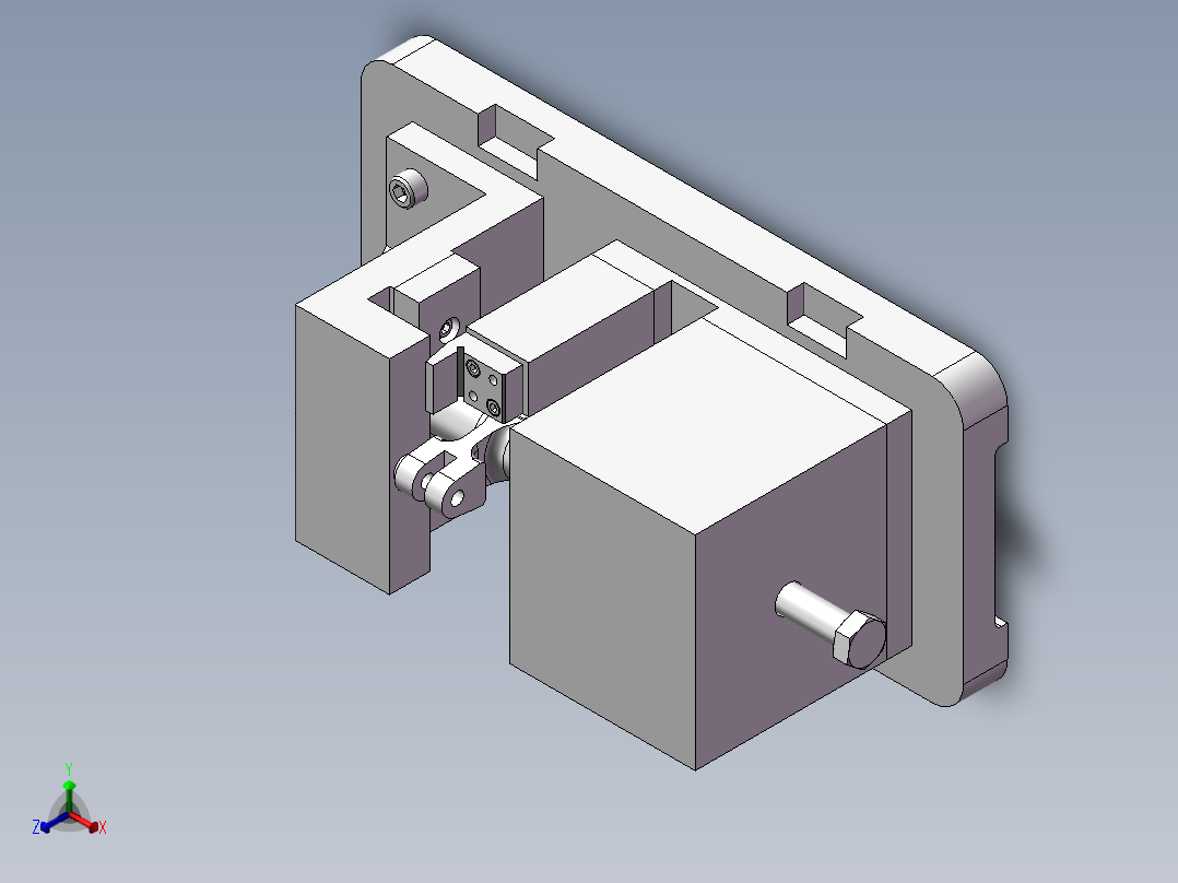 CA1340自动车床杠杆三加工工艺及铣8mm槽夹具设计【含三SolidWorks】正等轴测图