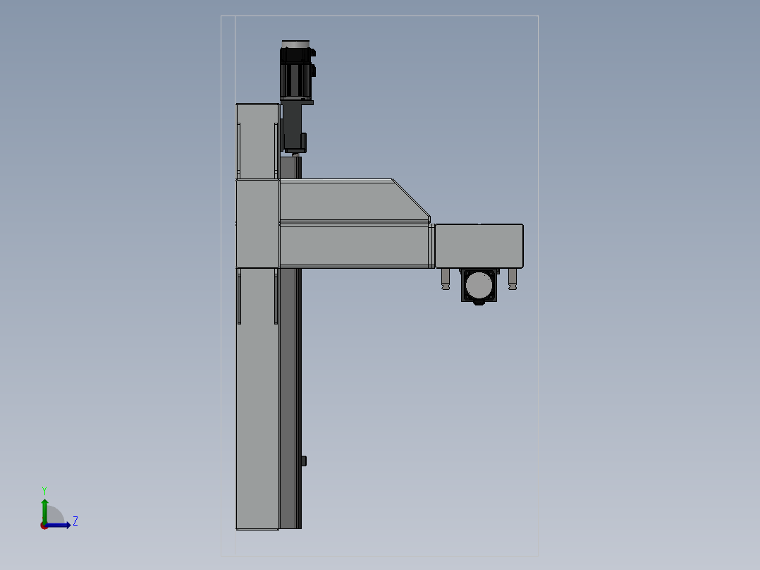 四轴NC机器左视图