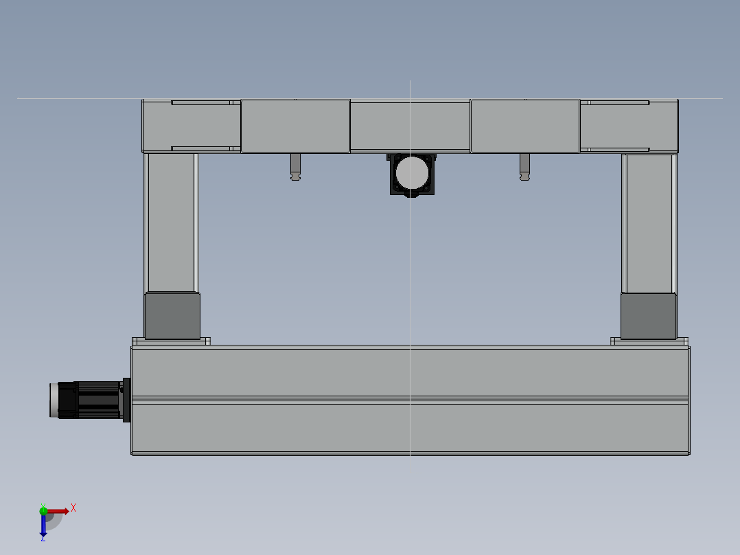 四轴NC机器俯视图