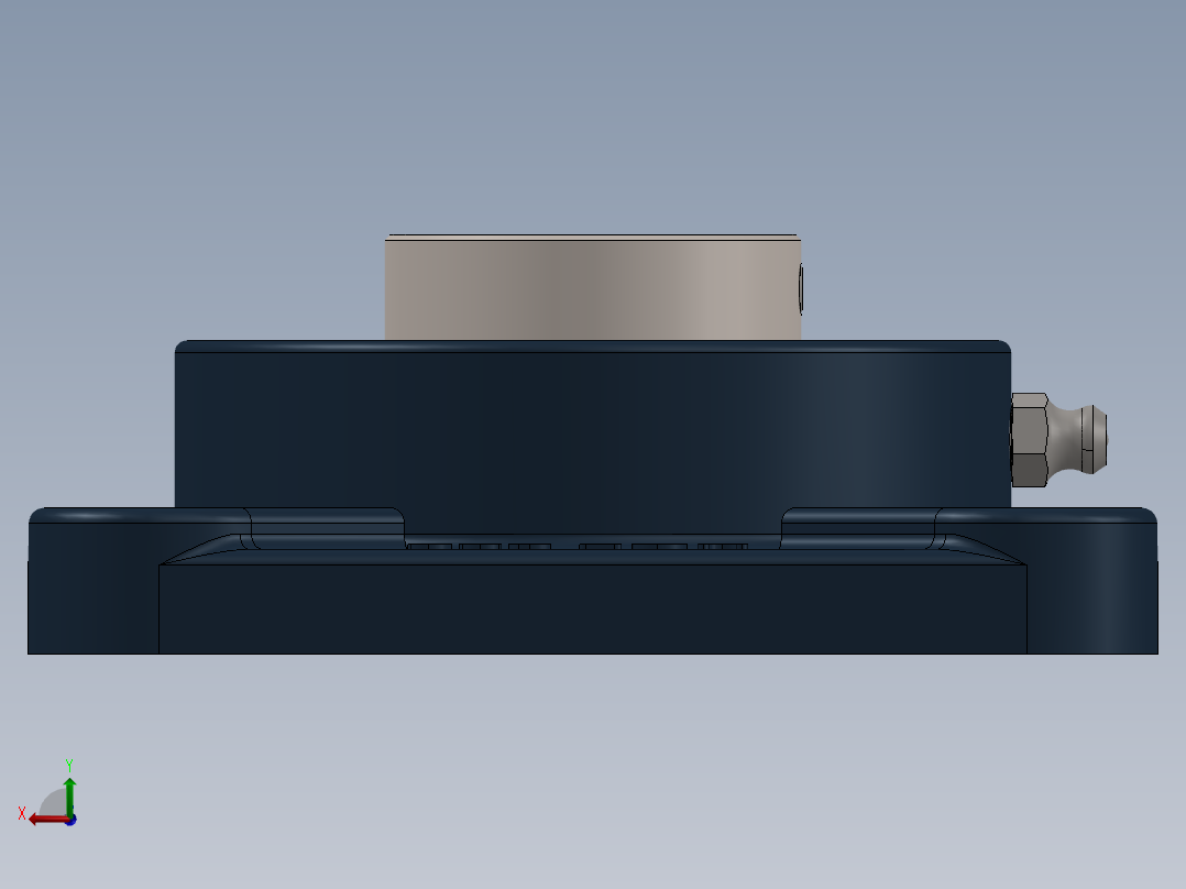 UCF206轴承座后视图