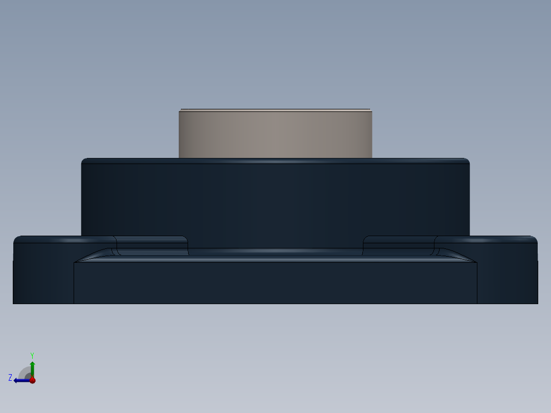 UCF206轴承座右视图