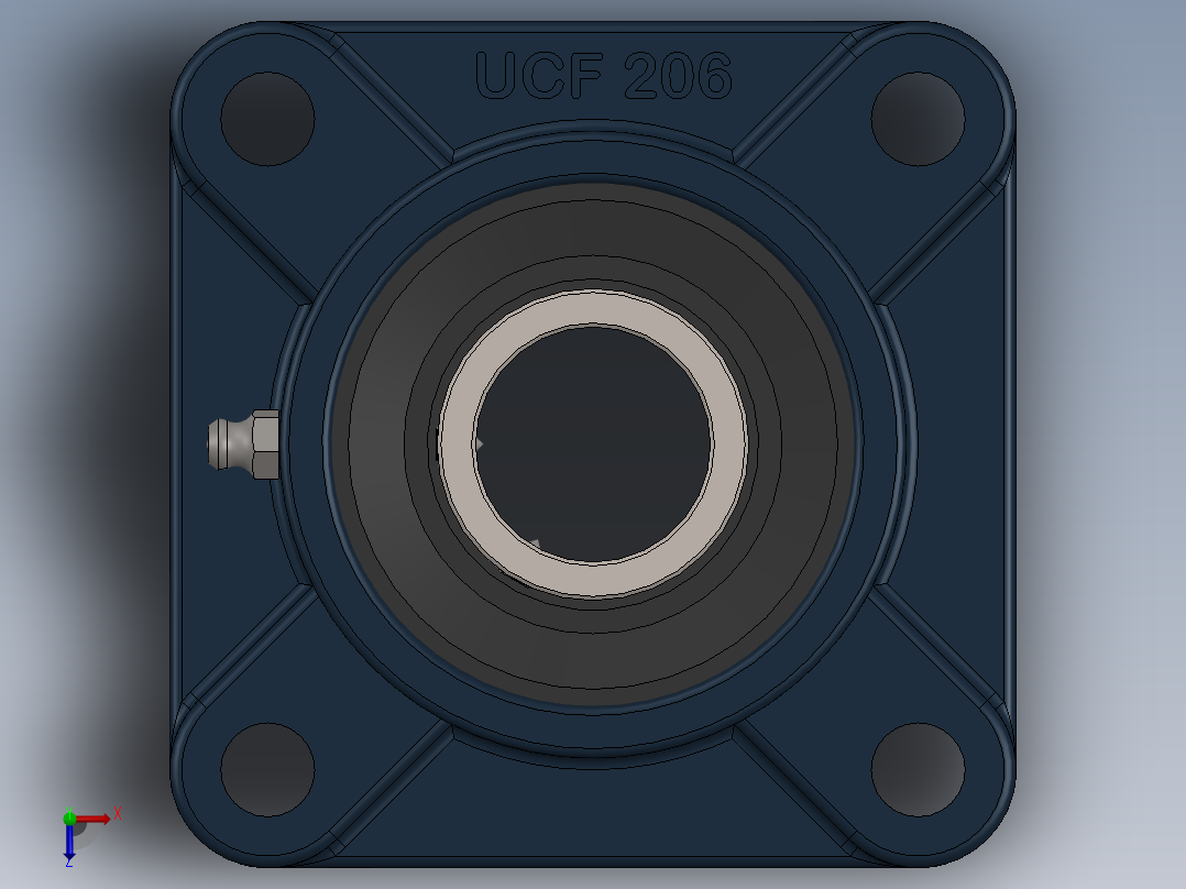 UCF206轴承座俯视图