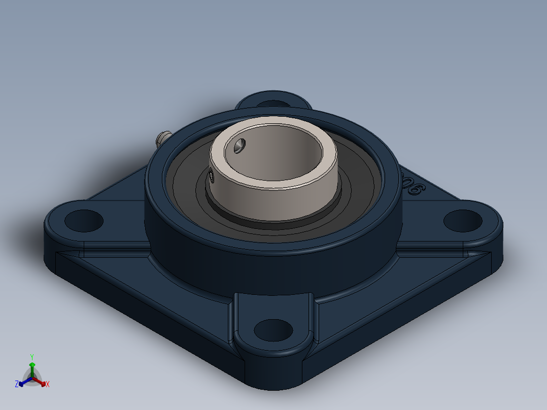 UCF206轴承座正等轴测图