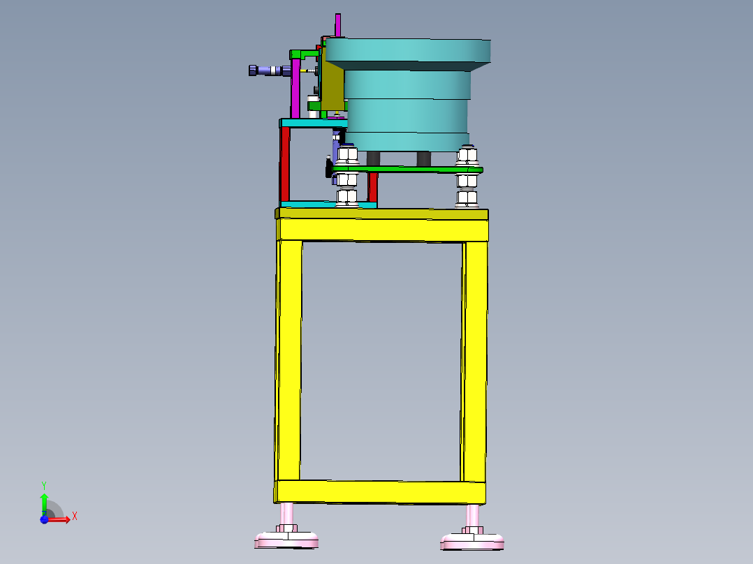 螺母送料机自动上下料sw22可编辑前视图