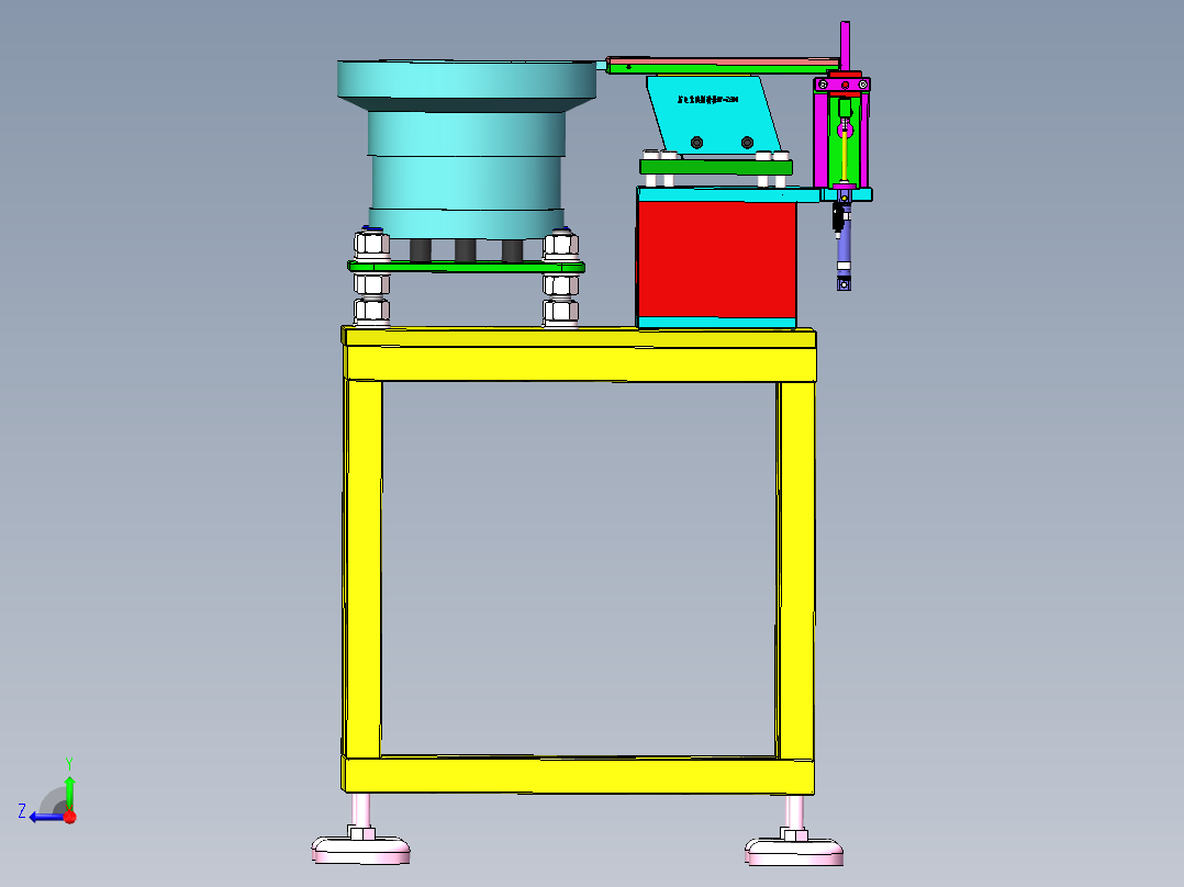 螺母送料机自动上下料sw22可编辑右视图