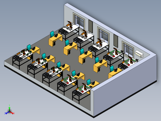 工业机器人实训室step