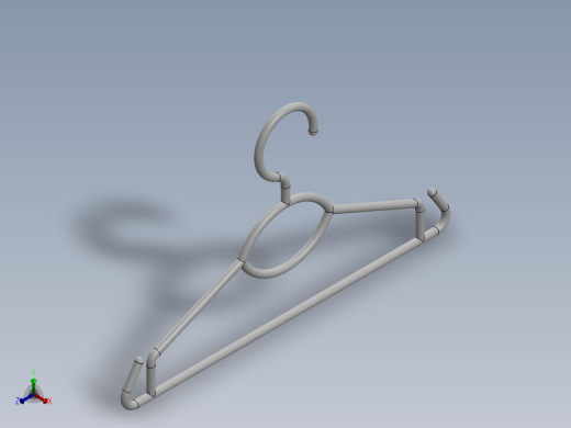 晾衣架正等轴测缩略图