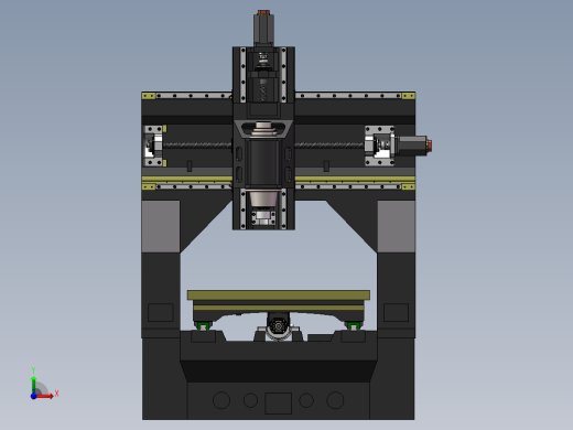 铣床、1200X600小型龙门数控铣床3D模型前视缩略图