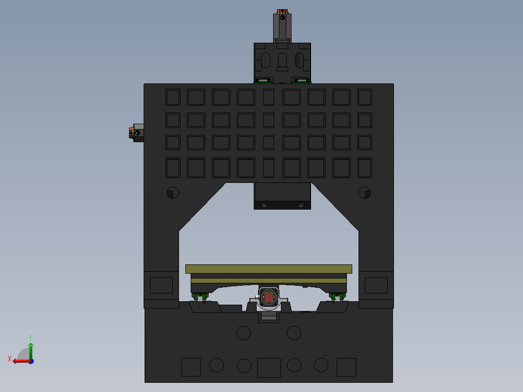 铣床、1200X600小型龙门数控铣床3D模型后视图