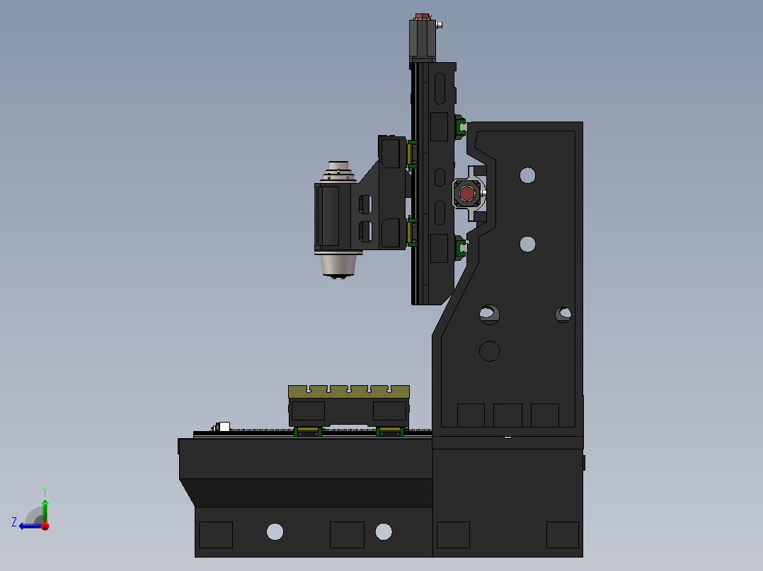 铣床、1200X600小型龙门数控铣床3D模型右视图