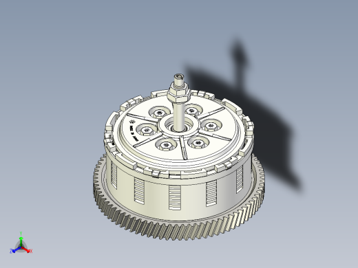 A0002830-铃木 GT750 离合器正等轴测缩略图