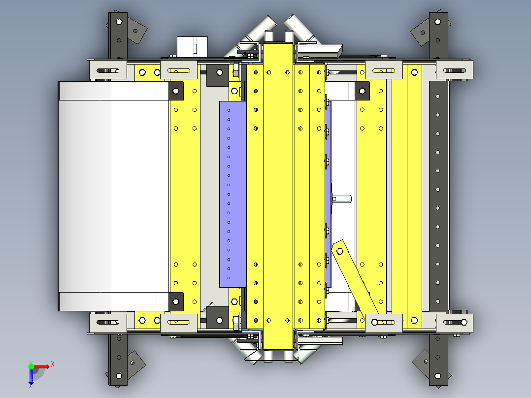 YC-4380 卫星天线反射面自动成型机俯视图