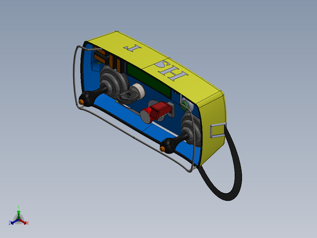控制屏、屏幕(15)正等轴测图