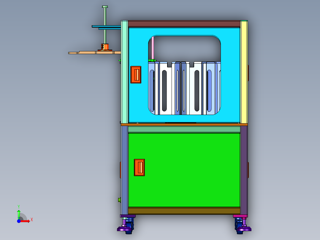 包装用说明书快速吸附放置装置前视图