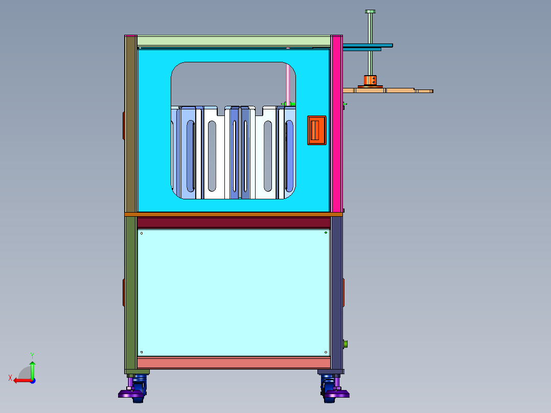 包装用说明书快速吸附放置装置后视图