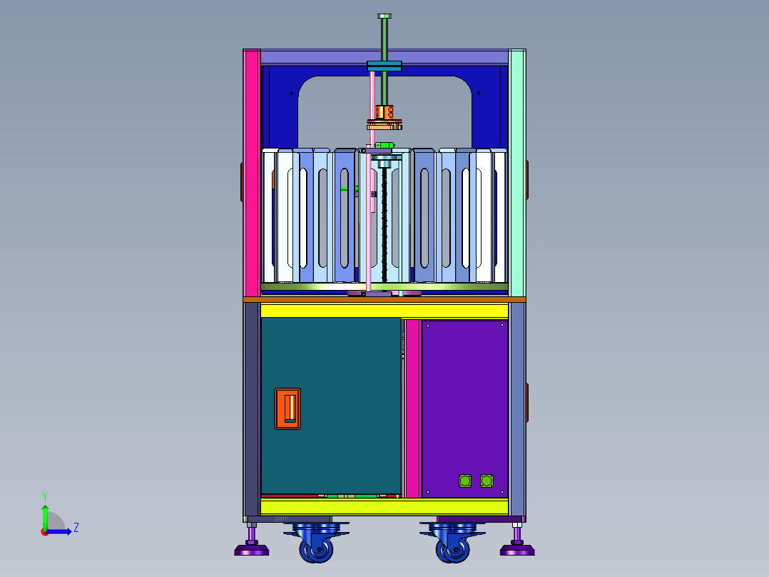 包装用说明书快速吸附放置装置左视图