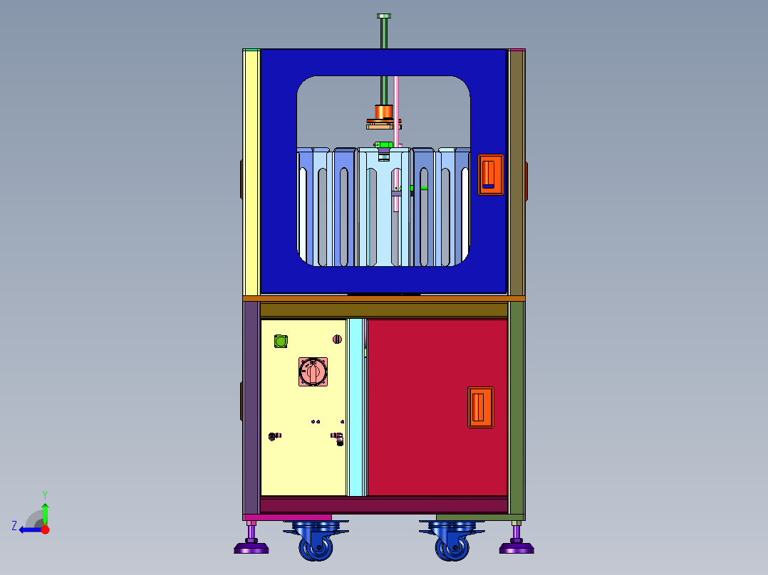 包装用说明书快速吸附放置装置右视图