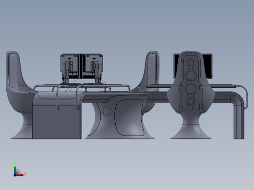 电脑桌(52)前视缩略图