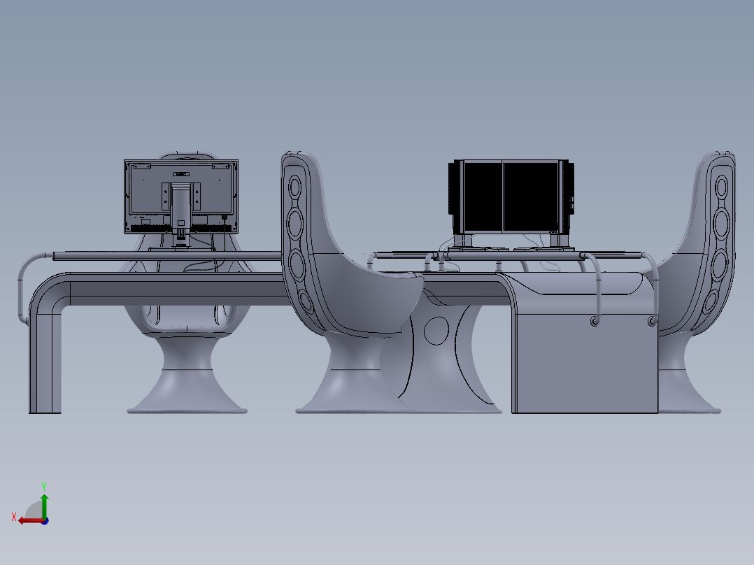 电脑桌(52)后视图