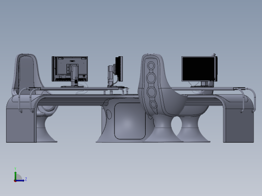 电脑桌(52)左视缩略图