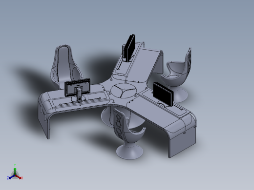 电脑桌(52)正等轴测缩略图