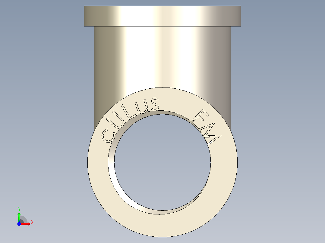 B3004347-三通管接头前视图