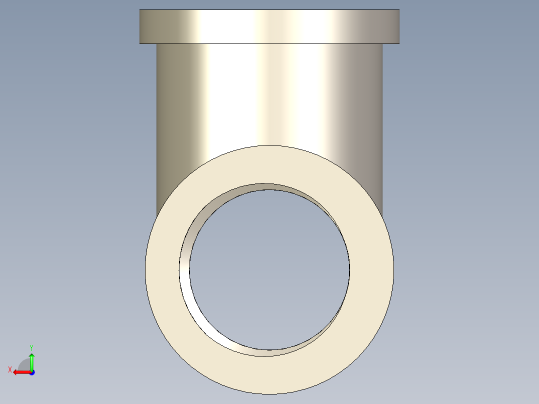 B3004347-三通管接头后视图