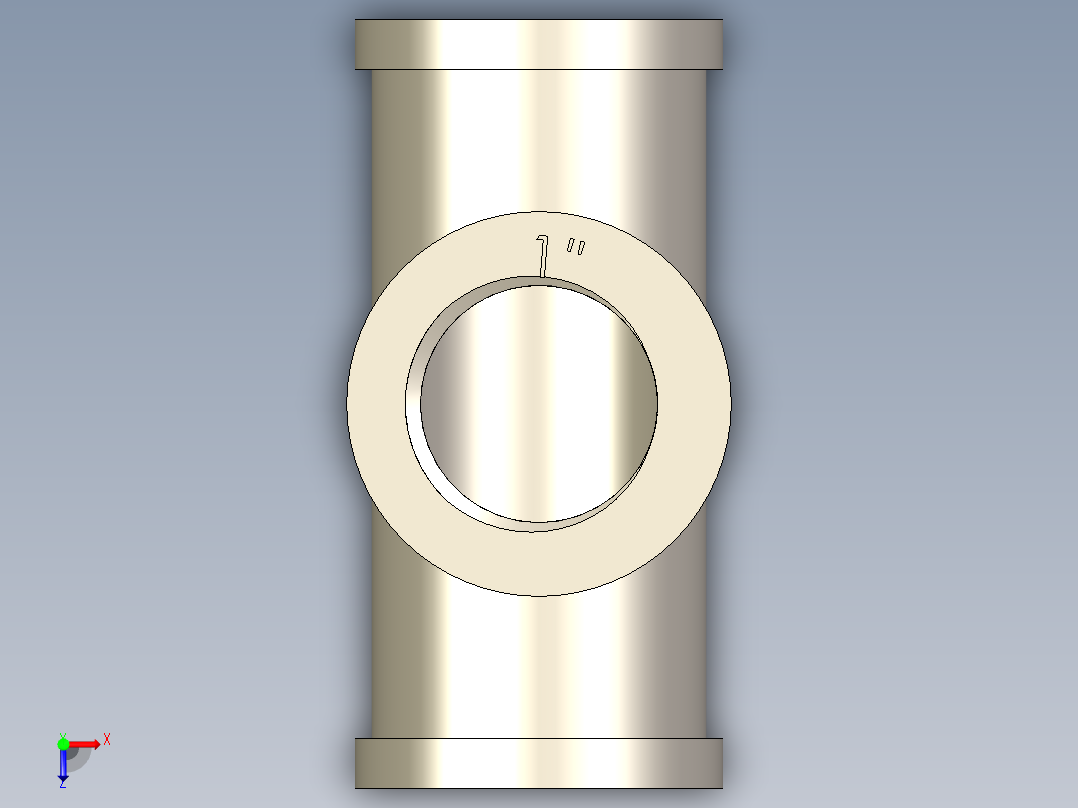 B3004347-三通管接头俯视图